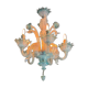 Lustre vénitien en verre de Murano bleu, vers 1950