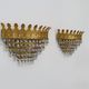 Pair of vintage wall lamps double lights with glass and brass grapevines. Year 70 80