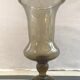 Vase verre soufflé bullé gris décoration vintage