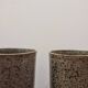 Set of 4 speckled ceramic mazagrans.