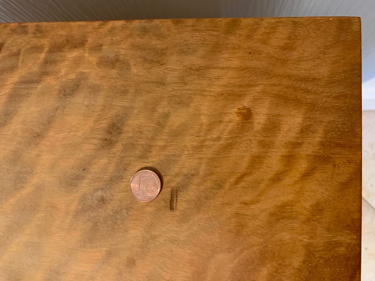 Pair of art deco bedsides in lemon tree magnifying glass