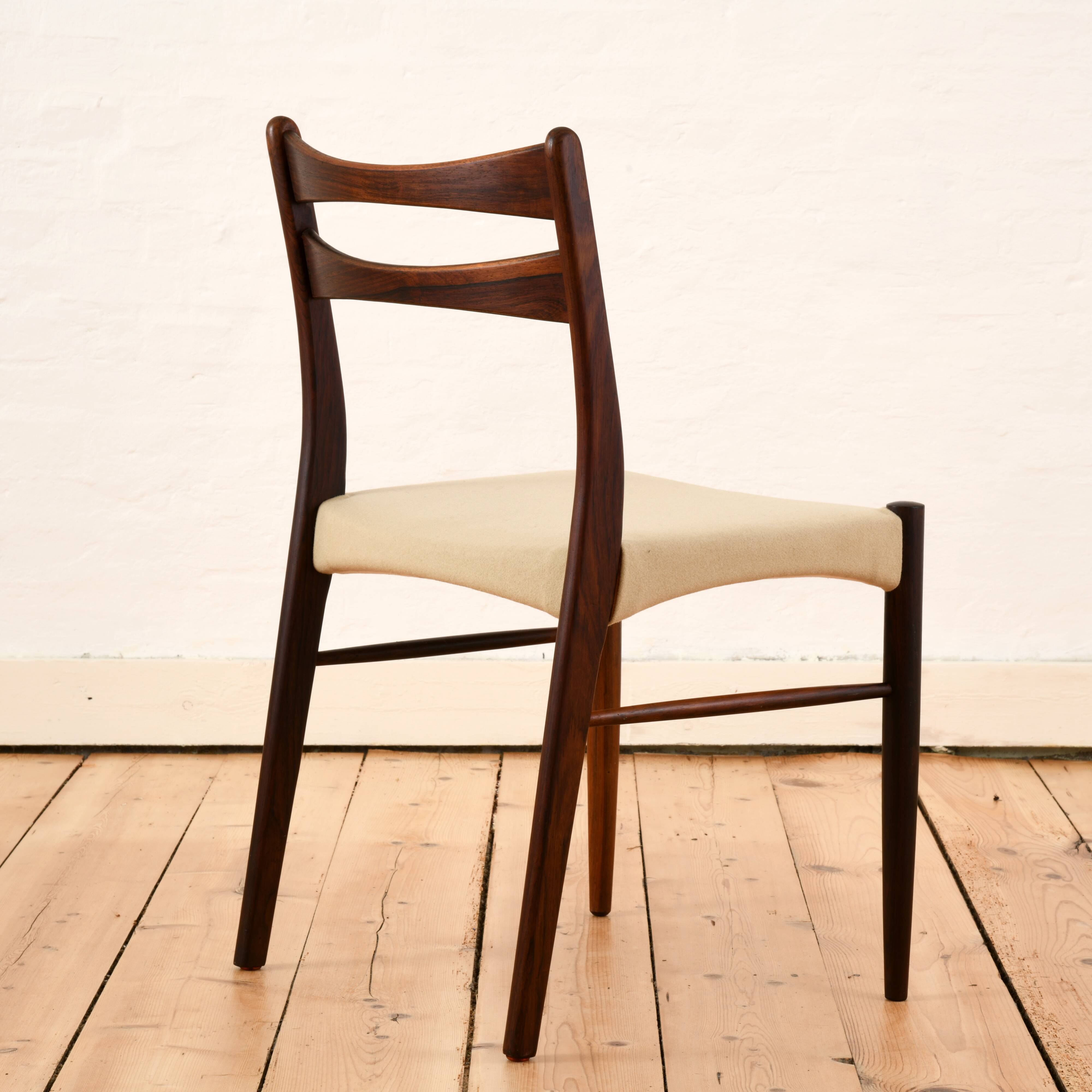 Pair of Scandinavian chairs in Rio rosewood