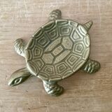 Vintage brass turtle pocket emptier