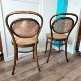 Pairs of bistro chairs