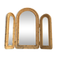 Triptych rattan mirror 85x70cm