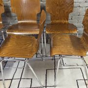 6 vintage Scandinavian chairs from the 1970s.