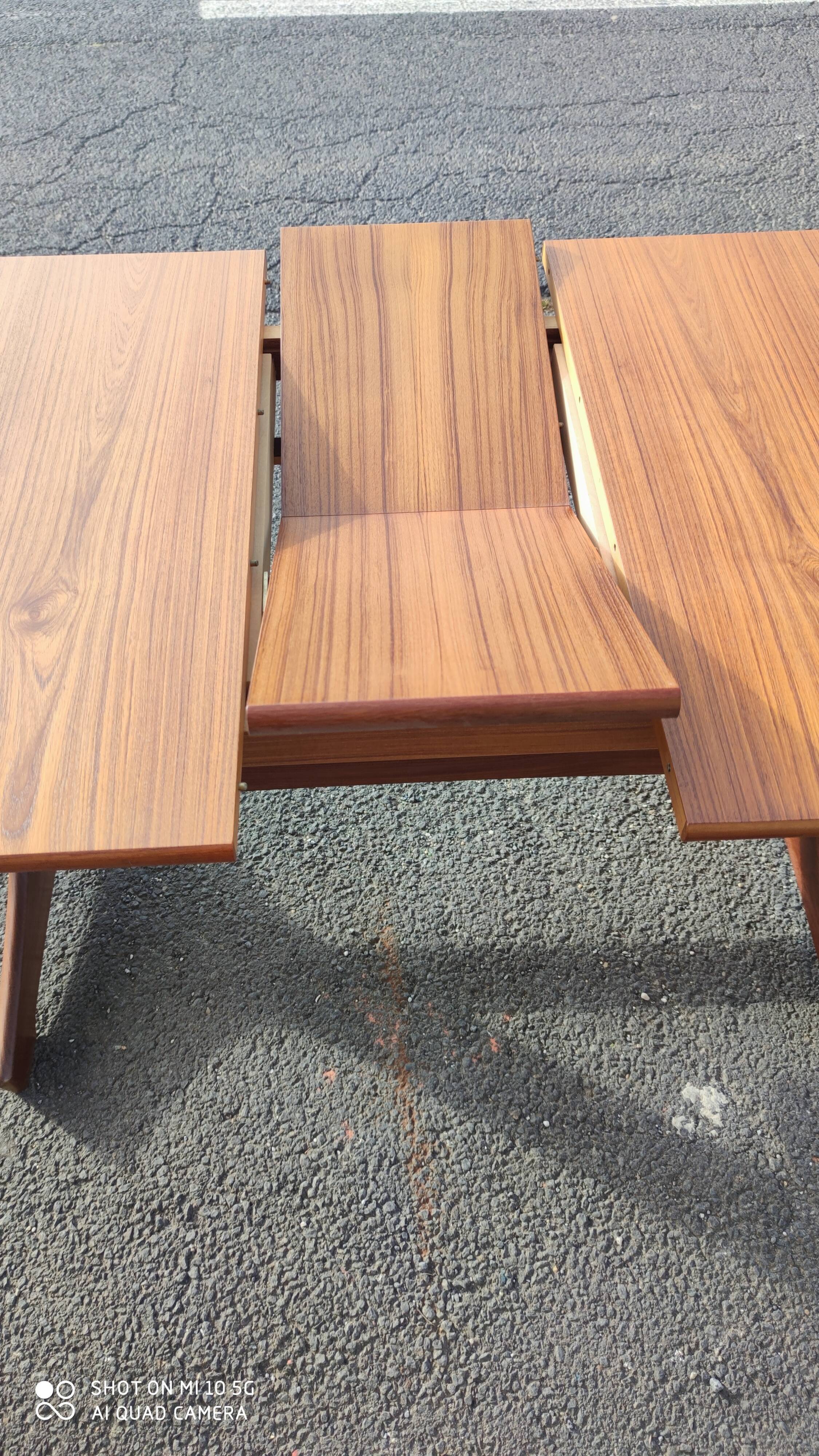 Teak extendable center table, circa 1960