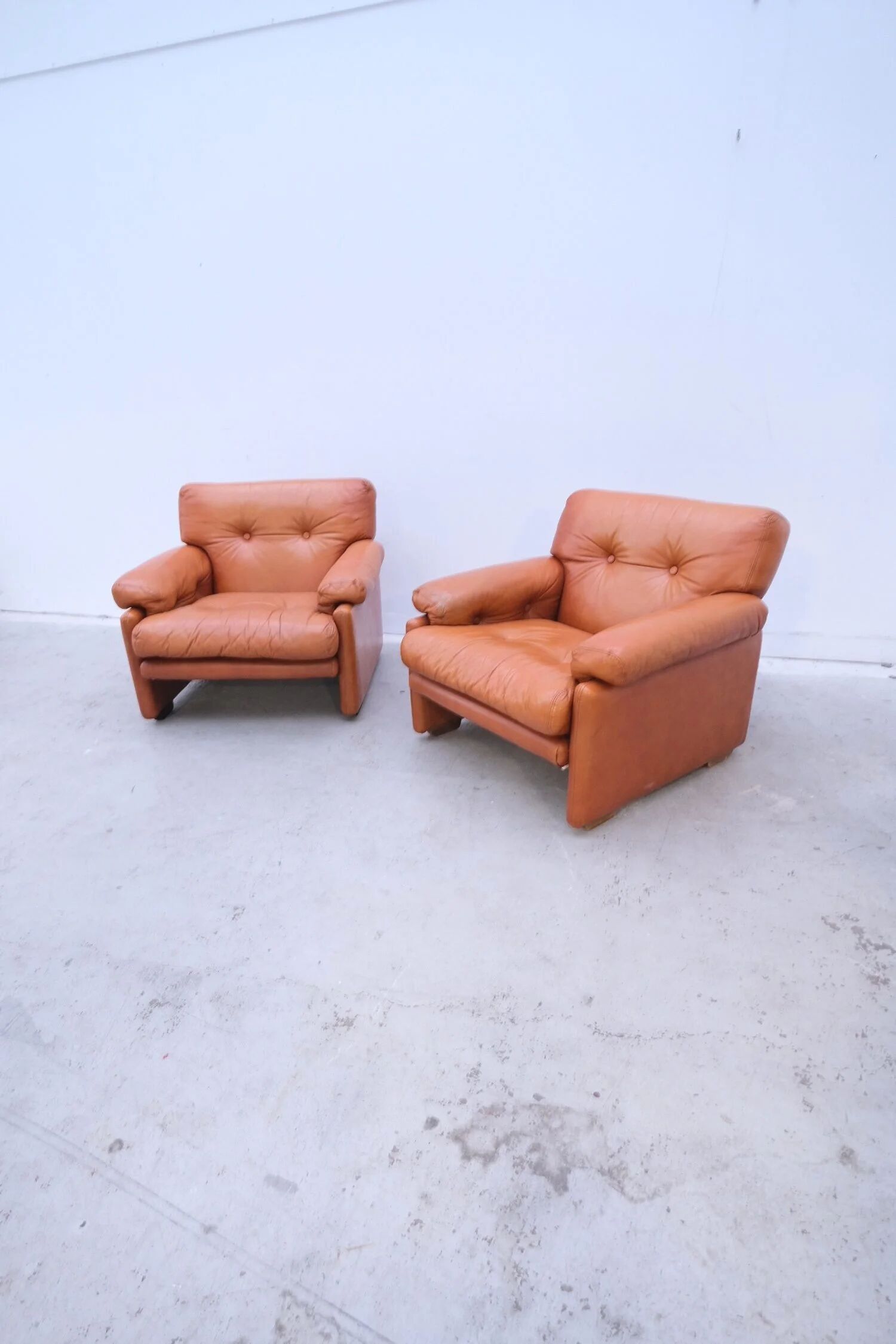 Pair of "Coronado" armchairs by Afra & Tobia Scarpa for B&B Italia, Italy 1970