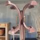 Painted wood coat rack