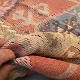 Large vintage Turkish kilim rug 190x103 cm wool kelim medium 2515