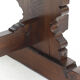Rustic Oak Vintage Brutalist Dining Table