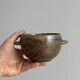 4 stoneware bowls.