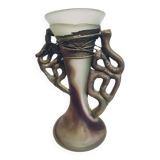 Artistic bronze glass paste vase