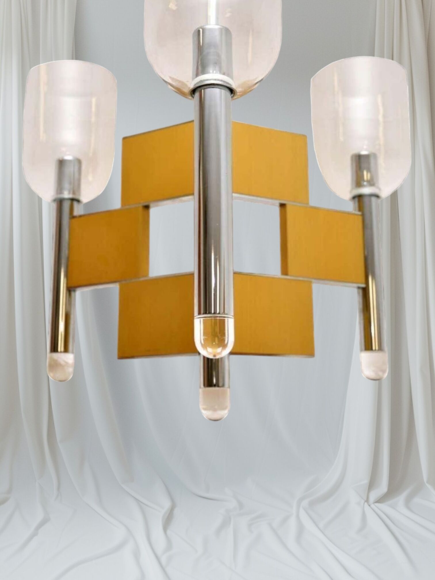 Suspension designed by Gaetano Sciolari, made in Italy. 1970