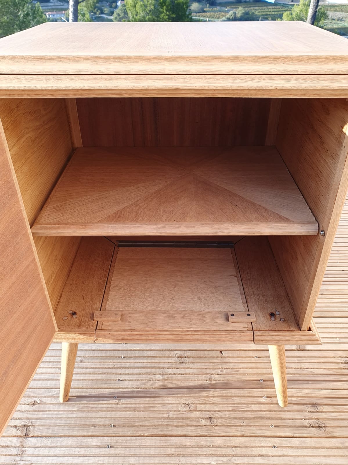 Vintage sideboard with compass feet
