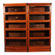 paire de bibliothèque Globe Wernicke en chêne circa 1900