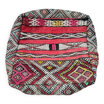 Pouf kilim marocain 24 x 24 pouces - livraison gratuite - pouf kilim berbère vintage - pouf marocain
