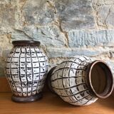 Ceramic vase duo by Louis Dage