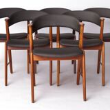 Lot de 6 chaises de salle à manger danoises en teck par Korup Stolefabrik – Milieu des années 1960