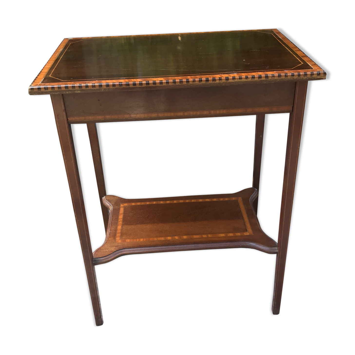 Inlaid console side table