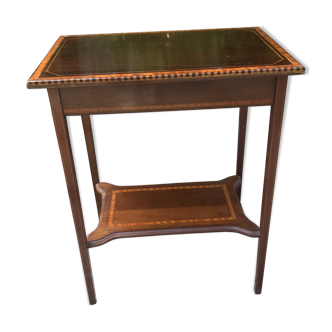 Inlaid console side table