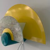 Colorful metal and glass wall light  Arlus 1980