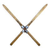 Old skis wood ash deco chalet mountain vintage 208 cm