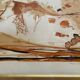 Old lithograph nicole tercinet levin “composition” + golden frame
