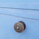 Antique H205xL103 curved iron gate door with mailbox