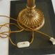 Pied lampe en bronze et son opaline