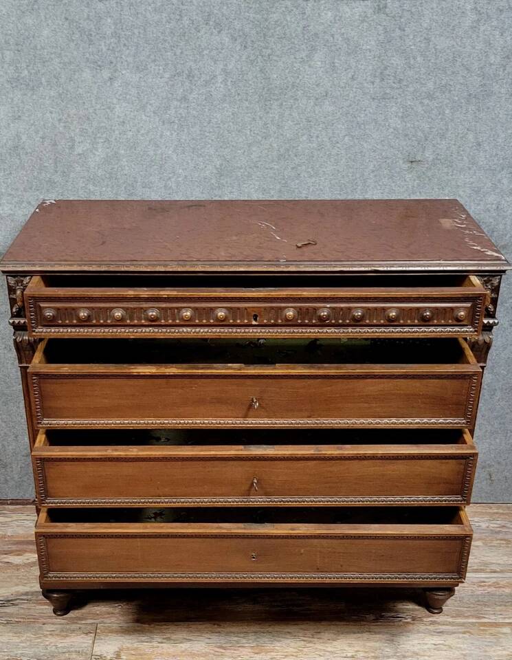 Louis XVI style mahogany chest of drawers circa 1850