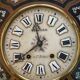 2109731 Clock Bull's eye blackened wood alabaster Napoleon III late nineteenth