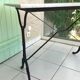 Table bistrot marbre et fonte