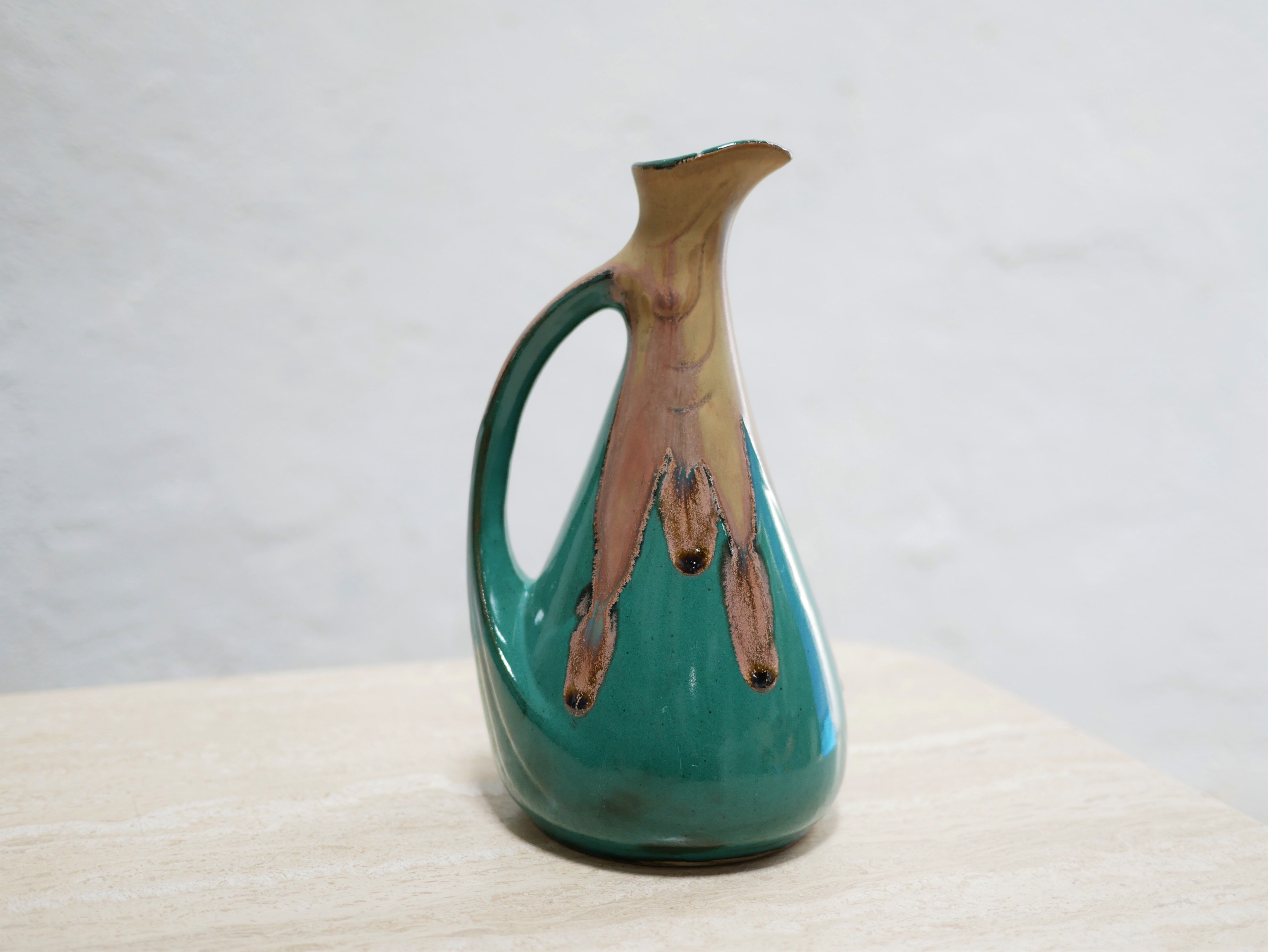 Vintage ceramic liquor decanter by the Denbac manufacture