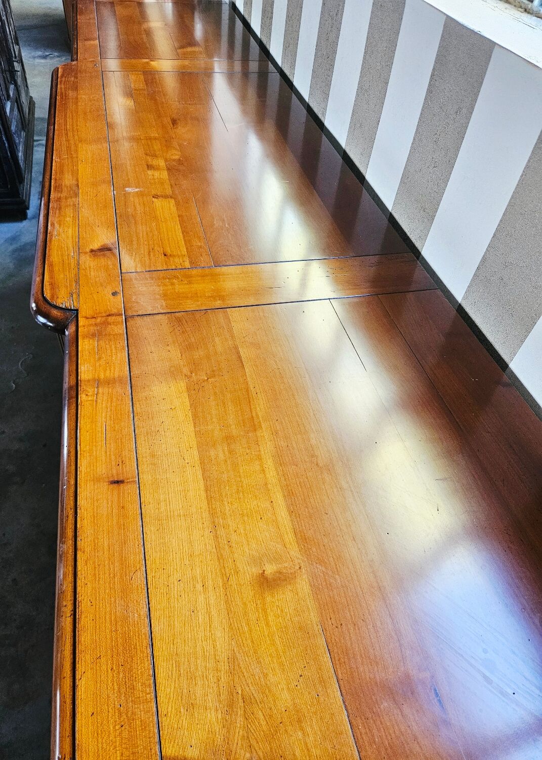 Antique grand buffet in solid cherry wood – character sideboard – 250 cm