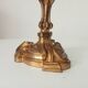 Antique 19th-century solid gilded bronze candlestick in the Louis XV style.