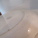 Vintage orange and green ceramic pie dish orchies moulin au loups