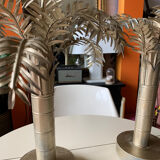 Pair of palm candle holders
