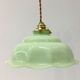 Suspension vintage en opaline verte