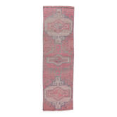 3x10 Soft Pastel Pink Vintage Runner Rug, 87x300Cm