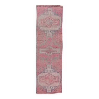 Tapis de couloir vintage rose pastel doux 3x10, 87x300 cm