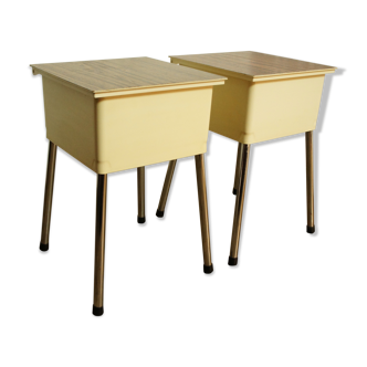 Pair of vintage chest stools