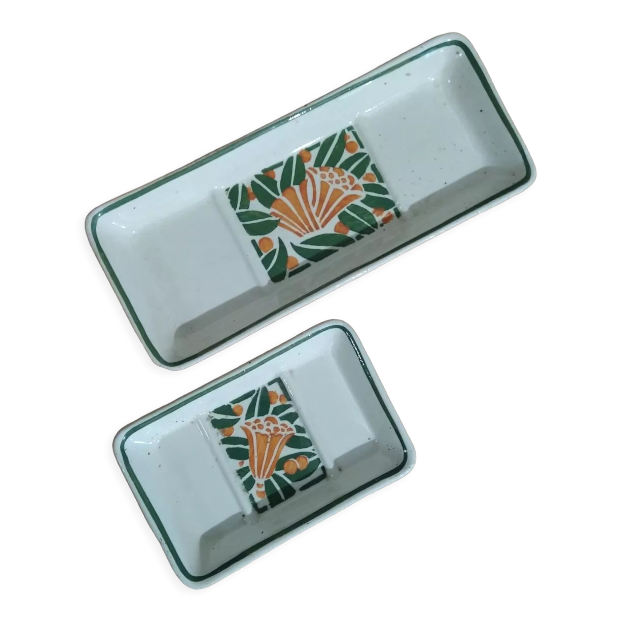 Empty pocket vintage ceramic soap holder