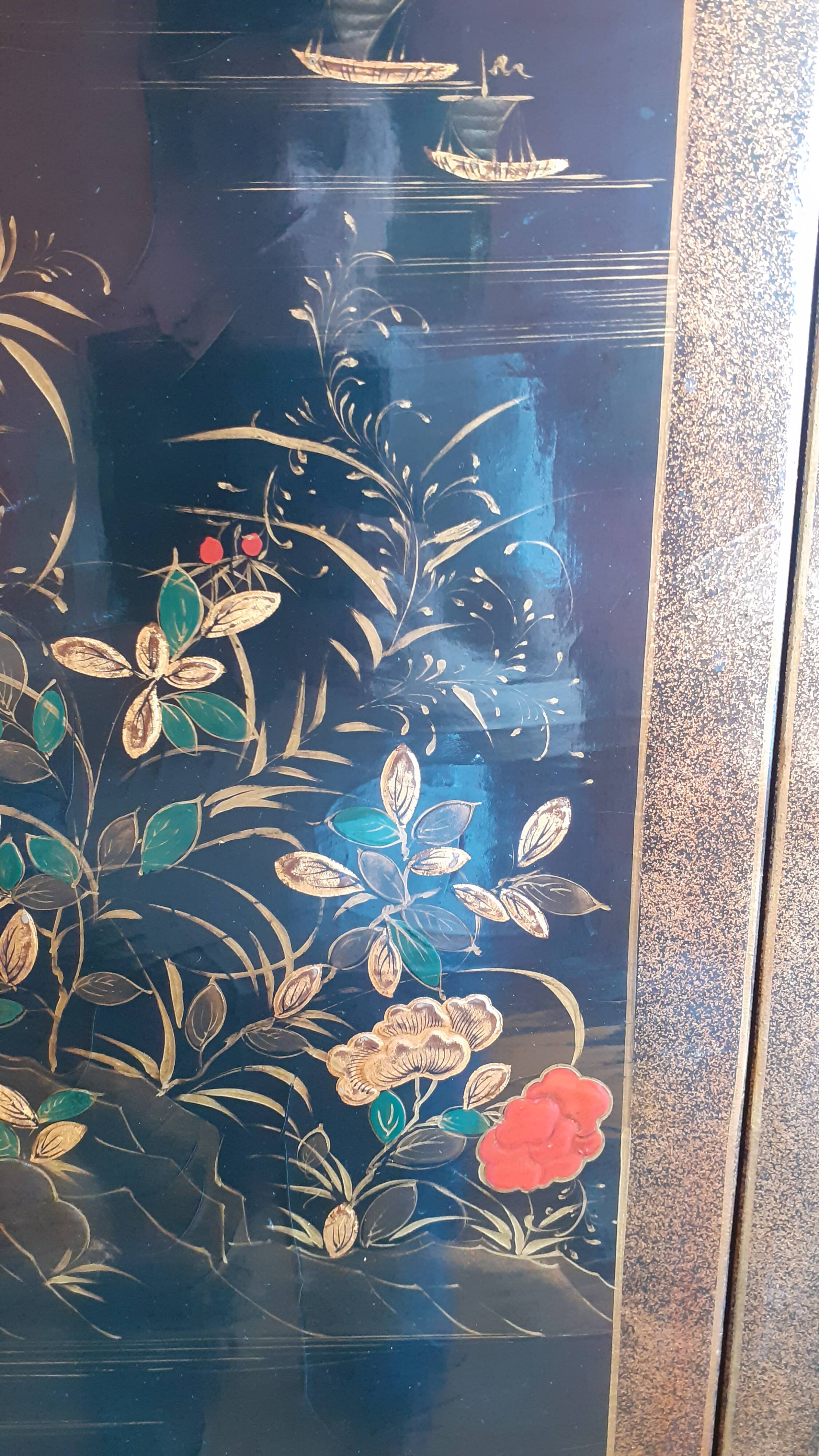 Meuble style chinois laqué
