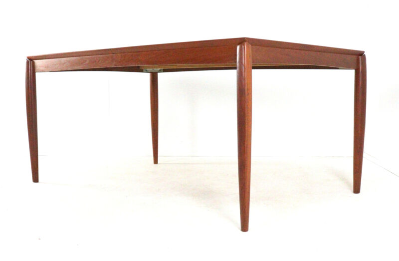 XL extendable rectangular dining table in teak by H.W. Klein for Bramin