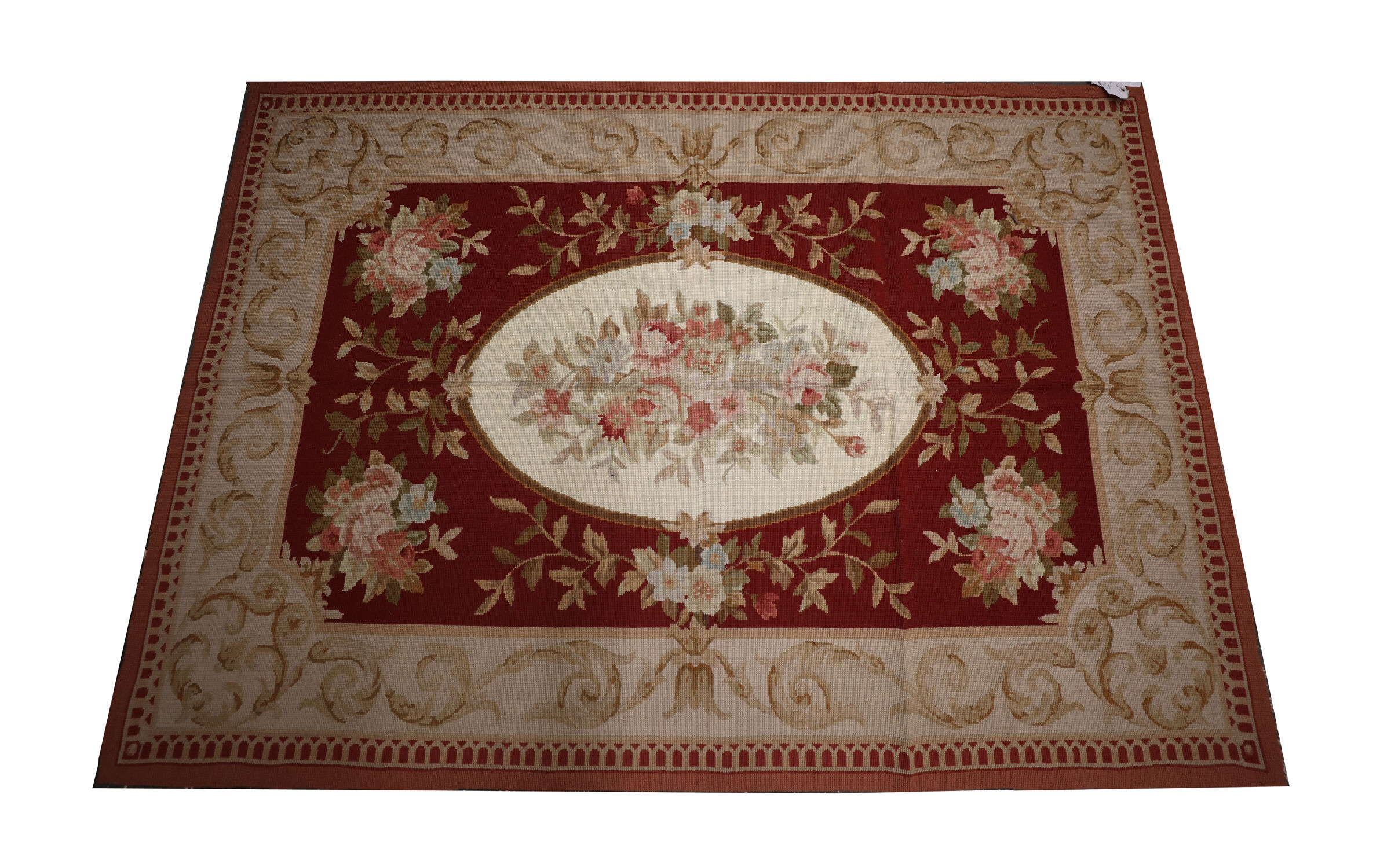 Floral rug handwoven english style needlepoint tapestry rug-122x183cm