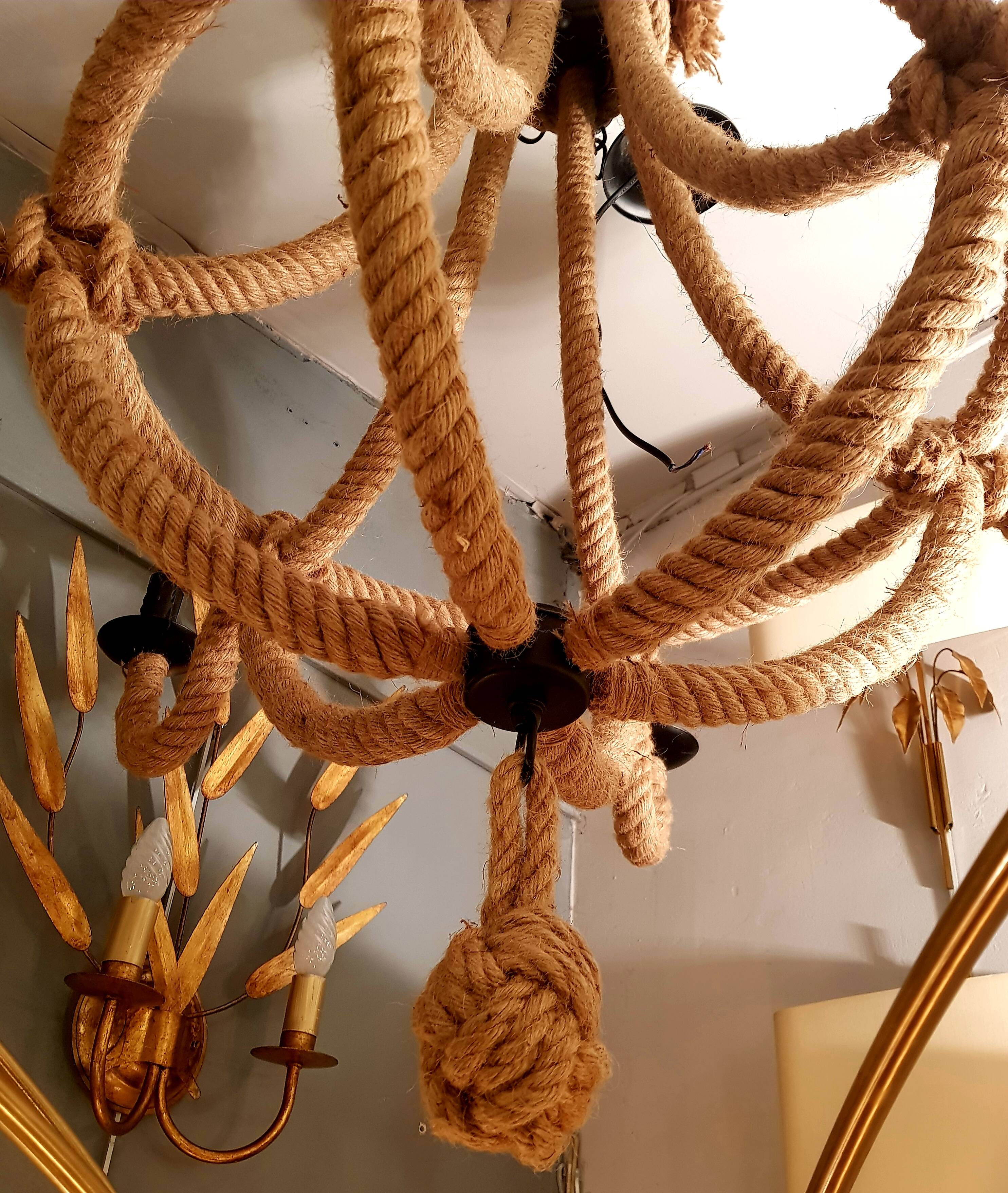 Rope chandelier