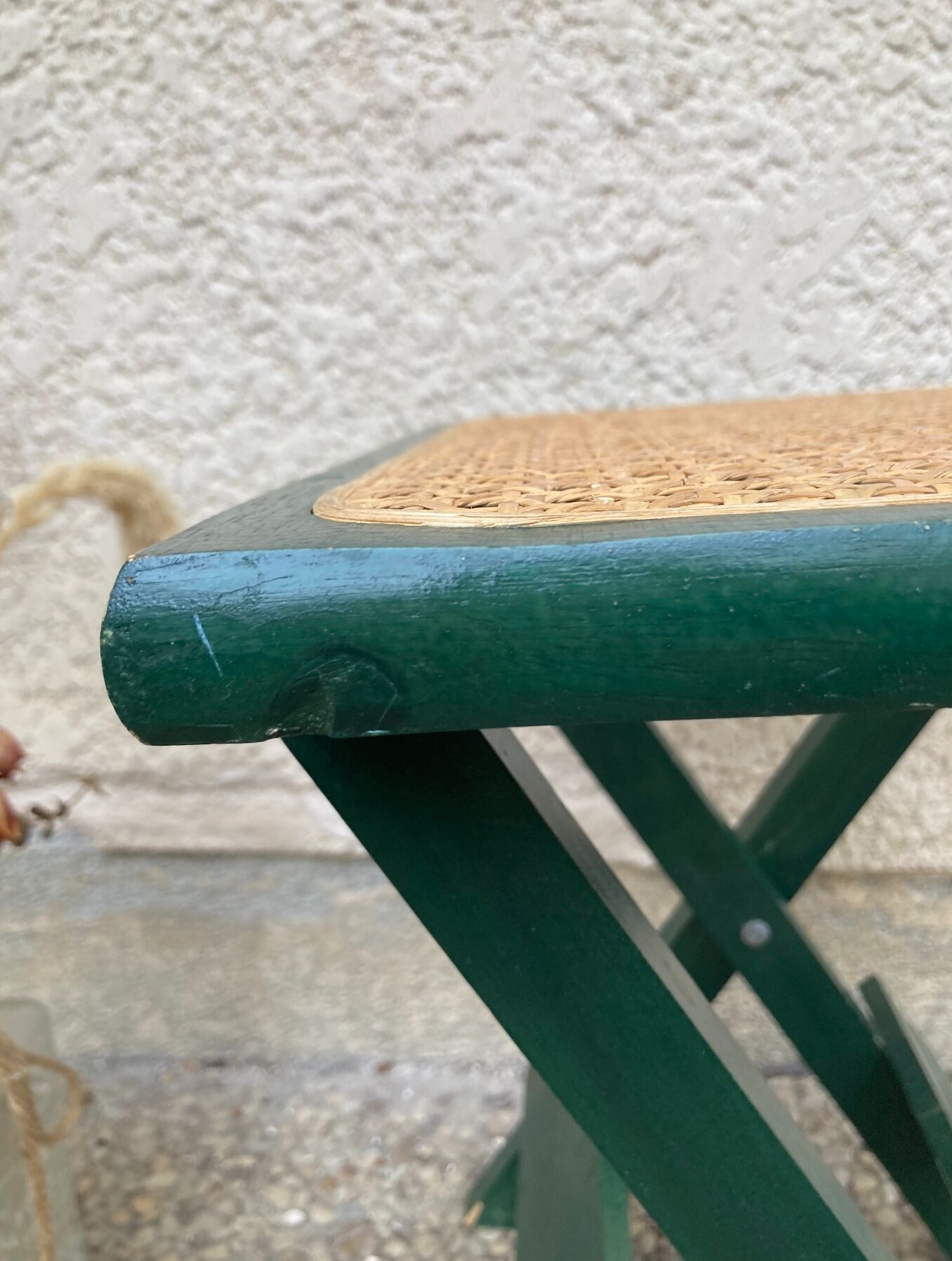 Folding stool in vintage canning