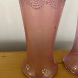 Pair of small Art Nouveau enameled vases, circa 1900