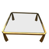 Bronze coffee table by Peter Ghyczy, 1970s